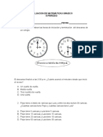 Evaluación de Matemáticas Grado 5 III Periodo