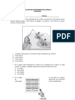 Evaluación de Matemáticas Grado 4 II Periodo