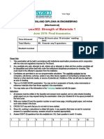 DE5302 Strength of Materials 1 - S1 2019 Exam - FINAL