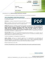 Ultrasonido: Paciente: Edad: 33 Años 6 Meses Sexo: Fecha: Hoja 1 de 2 Dirigido A: Jaime Esteban Rodriguez Chavira