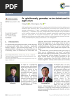 Nanoscale: An Optothermally Generated Surface Bubble and Its Applications