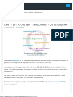 Les 7 Principes de Management de La Qualité