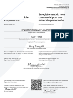 Certificate of Business Name For A Sole Proprietorship Registration