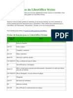 Teclas de Atalho Do LibreOffice Writer