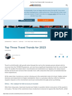 Top Three Travel Trends For 2023