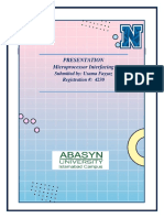 Presentation Microprocessor Interfacing: Submitted By: Usama Fayyaz Registration #: 4230