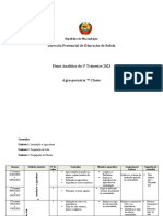 Plano Analitico Agro Pecuária 7 Classe