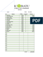 Gold Dealer Zahina Tarikh: 04 12 2022 No Produk Harga Kuantiti Jumlah