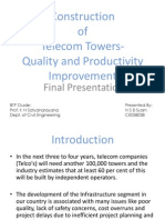 Construction of Telicom Towers Quality and Productivity Improvement