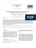 GLM, GAMs & GLLMs - An Overview of Theory For Applications in Fisheries Research, VENABLES, 2004