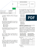 Evaluacion Objetiva Segundo Periodo Matematicas Septimo