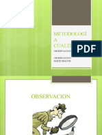 Metodologia Cualitativa OBSERVACION