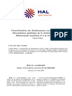 Caractérisation Des Xanthomonas Oryzae Au Mali Et Déterminisme Génétique de La Résistance Du Riz Au Flétrissement Bactérien Et À La Strie Foliaire