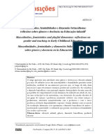 Artigo - Masculinidades, Feminilidades e Dimensão Brincalhona - Reflexões Sobre Gênero e Docência Na Educação Infantil