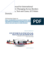 Solution Manual For International Management Managing Across Borders and Cultures Text and Cases 8 e Helen Deresky