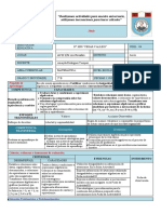 SESIÓN DE APRENDIZAJE N Inecuaciones - Clase Modelo