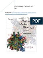 Cell and Molecular Biology Concepts and Experiments 6th Edition Karp Test Bank