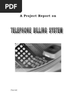 Telephone Billing System Project Report