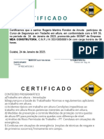 Certificado de Treinamento de NR 35 - Rogerio