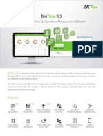 BioTime 8.5.4 Data Sheet