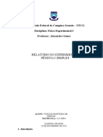 4° Relatorio - Pêndulo Simples (Vinicius Freitas)