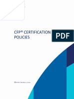 CFP Certification Policies