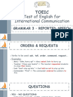 Dory TOEIC 3 - Grammar - Reported Speech