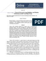 Help Giving As A Factor in Perceived Group Helpfulness and Member Satisfaction in Small Counseling Groups