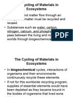 The Cycling of Materials in Ecosystems