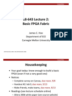 18-643 Lecture 2: Basic FPGA Fabric: James C. Hoe Department of ECE Carnegie Mellon University