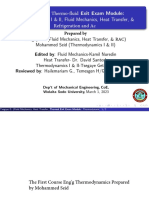 Engineering Thermofluid Module For Exit Exam