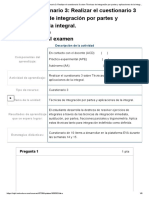 Cuestionario 3 - Realizar El Cuestionario 3 Sobre Técnicas de Integración Por Partes y Aplicaciones de La Integral