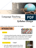 Syllabus Design