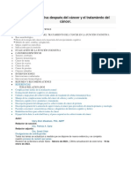 Función Cognitiva Después Del Cáncer y El Tratamiento Del Cáncer