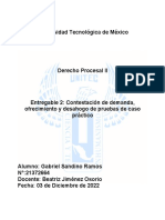 Derecho Procesal II - Entregable 2 - Gabriel Sandino