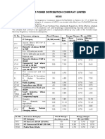 Tariff Schedule - June 2023