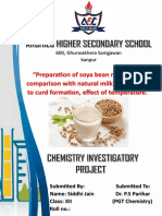 Preparation of Soya Bean Milk and Its Comparison With Natural Milk With Respect To Curd Formation, Effect of Temperature.