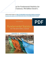 Solution Manual For Fundamental Statistics For The Behavioral Sciences 9th Edition David C Howell