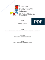 Laboratory Report On Practical 2 - Multiple Sequence Allignment (A184381)