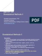 BMTRY 701 Biostatistical Methods II