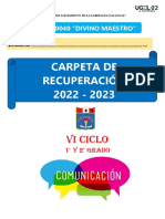 Carpeta de Recuperación Comunicación Ciclo Vi - 1° y 2°