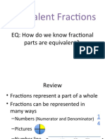 Equivalent Fractions: EQ: How Do We Know Fractional Parts Are Equivalent?