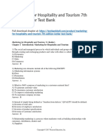 Marketing For Hospitality and Tourism 7th Edition Kotler Test Bank