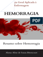 Resumo Hemorragia - Patologia Geral Aplicada À Enfermagem