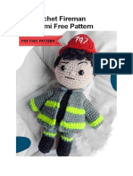 PDF Crochet Fireman Amigurumi Free Pattern