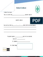 Medical Certificate Template 12