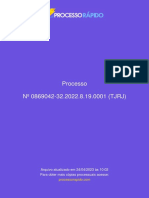 Processo #0869042-32.2022.8.19.0001 (TJRJ)