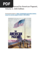 Solution Manual For American Pageant Volume 1 16th Edition