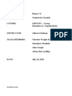 Group Case Study Report 4 - Teamwork Turmoil