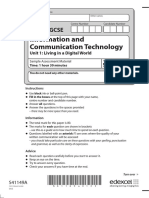 Sample Assessment Material Unit 1 Living in A Digital World (Summer 2011)